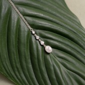 Lantisor argint cu perla naturala alba si cristale DiAmanti SK25481N_W-G Lantisor argint cu perla naturala alba si cristale DiAmanti SK25481N_W-G